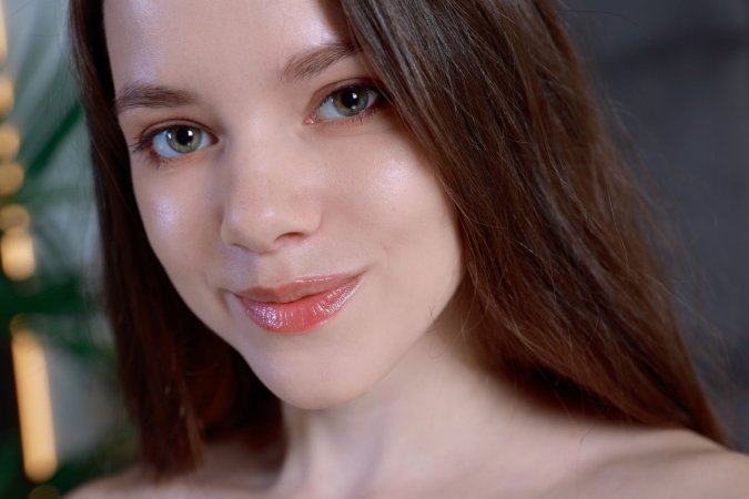 Flamy Nika teases in lace, flashing her hairy pussy and breasts seductively — Flamy Nika #8
