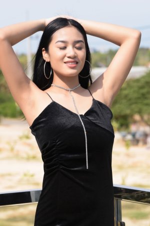 Kahlisa teases in black velvet, big breasts and hairy pussy — Kahlisa #1