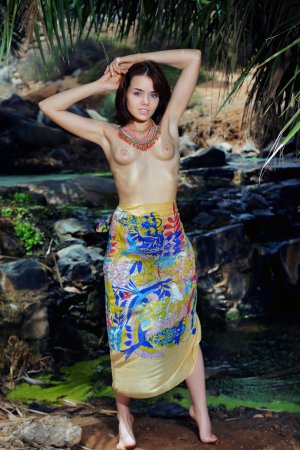 Keira Blue spreads her legs to tease with lush curls and pouty puffy nipples by the riverbank — Keira Blue #1
