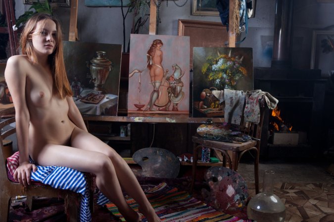 Shaya vibrant barefoot striptease with breasts on display and pussy spread wide — Shaya #7