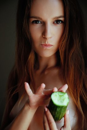 Sofi Shane teases with turquoise top then slides a cucumber in — Sofi Shane #21