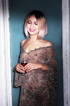 Shiraz savors wine and her wet pussy in intimate balcony striptease — Shiraz #4