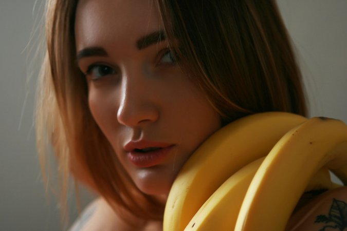 Roksya licks yogurt from her tangerine-clad curves — Roksya #12