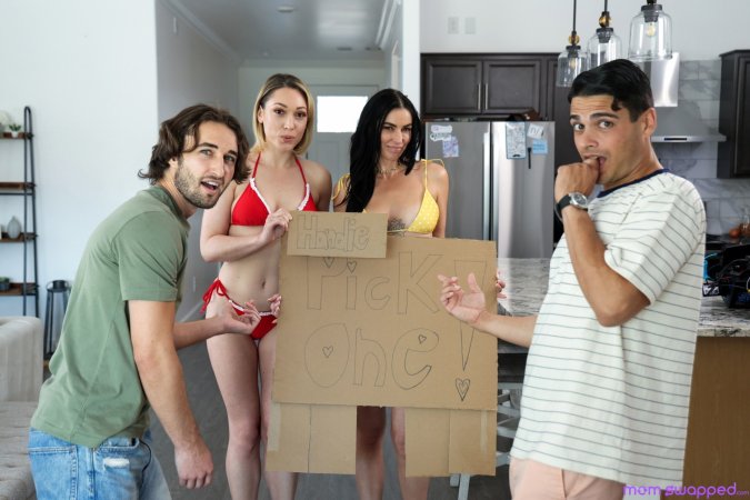 Lily Labeau and Venus Valencia give blowjobs and handies to their stepsons Leo Valentino and Roman Knight — Lily Labeau, Venus Valencia, Leo Valentino & Roman Knight #11